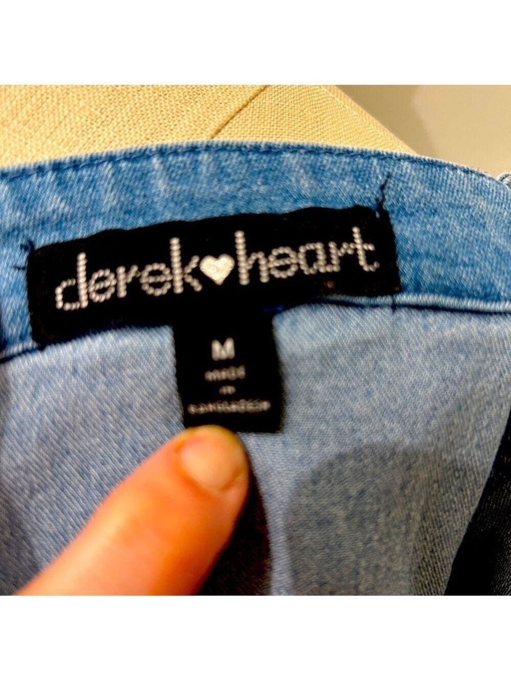 STRETCHY denim button up, overall dress - Picture 4 of 4